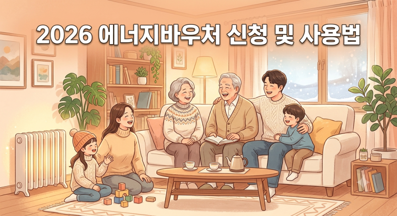 2026 에너지바우처 신청 기간 및 대상 조회, 사용법 안내 (최대 70만 원 난방비 지원)