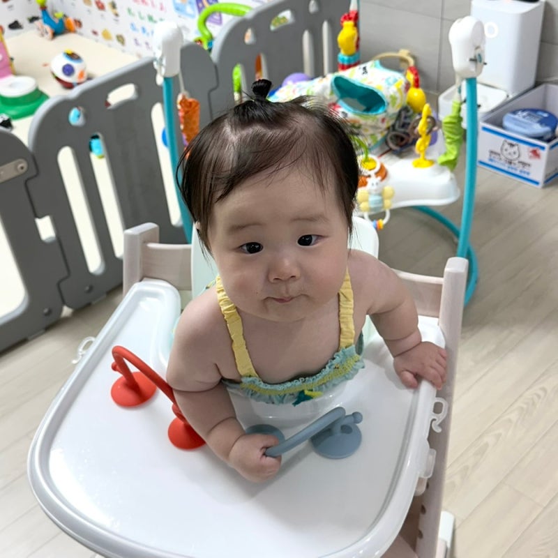 아이블린 하이체어 장난감 실리콘 흡착 롤러코스터로 식사 시간이 즐거워졌어요