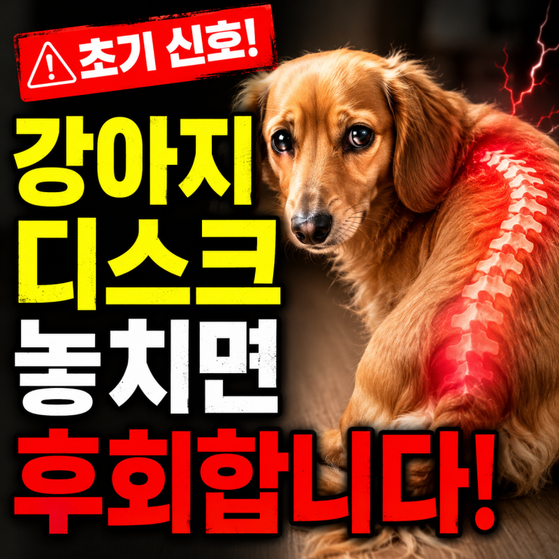 강아지 디스크 증상 허리디스크 목디스크 초기 신호 놓치지 마세요