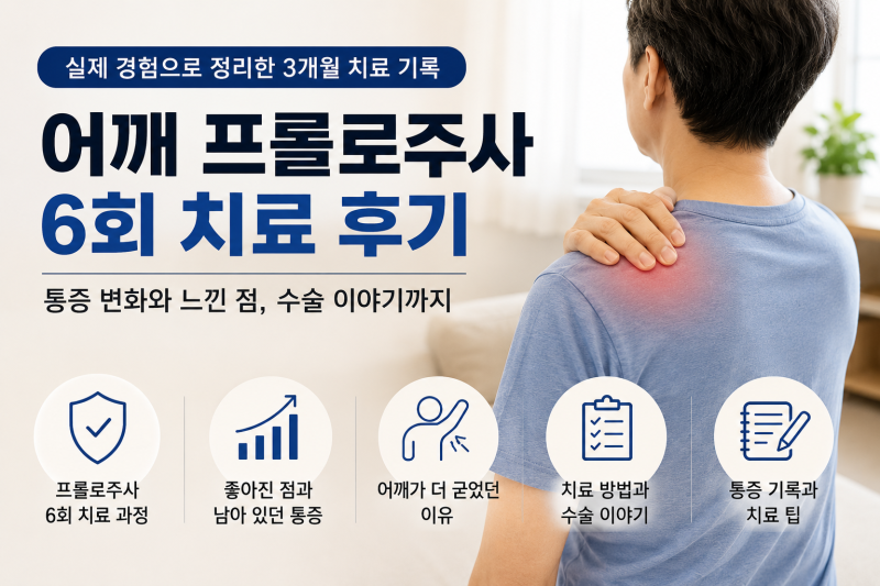 어깨 프롤로주사 6회 후기｜3개월 치료 후 실제로 느낀 변화