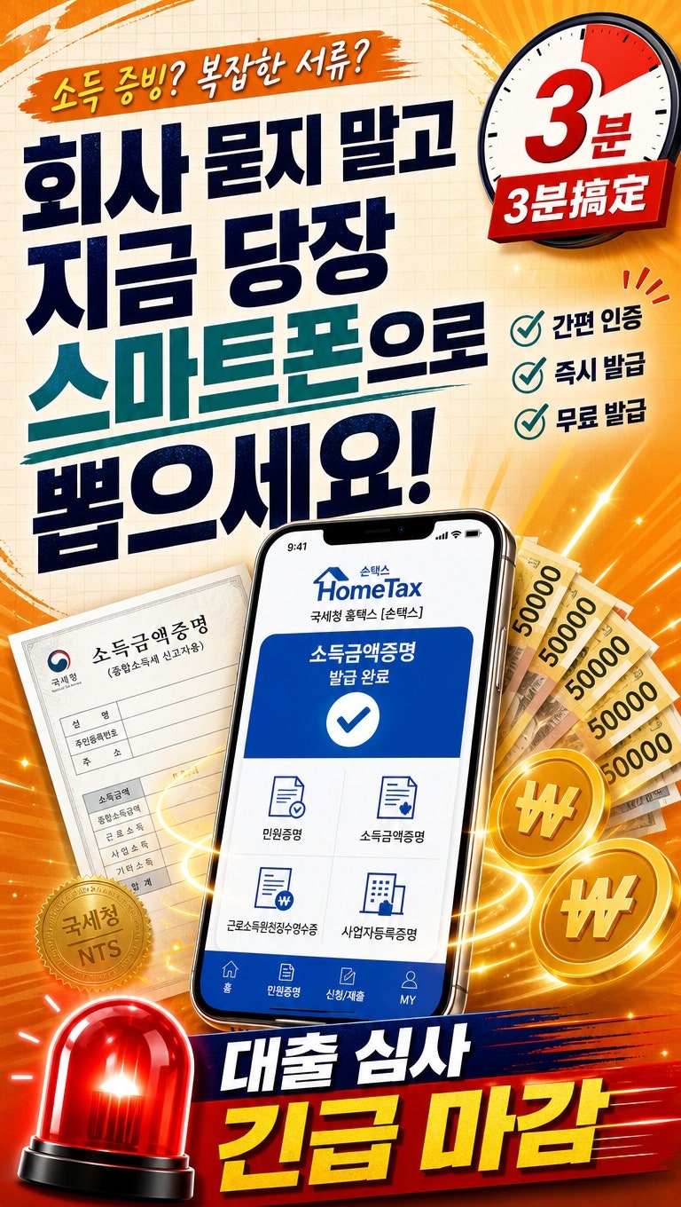 3분이면 끝! 근로소득원천징수영수증 발급방법, 회사 요청 없이 스마트폰에서 직접 뽑기
