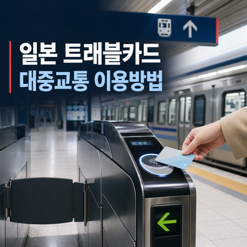 일본 트래블카드 대중교통 이용방법 비자 컨택리스 지하철 버스 총정리