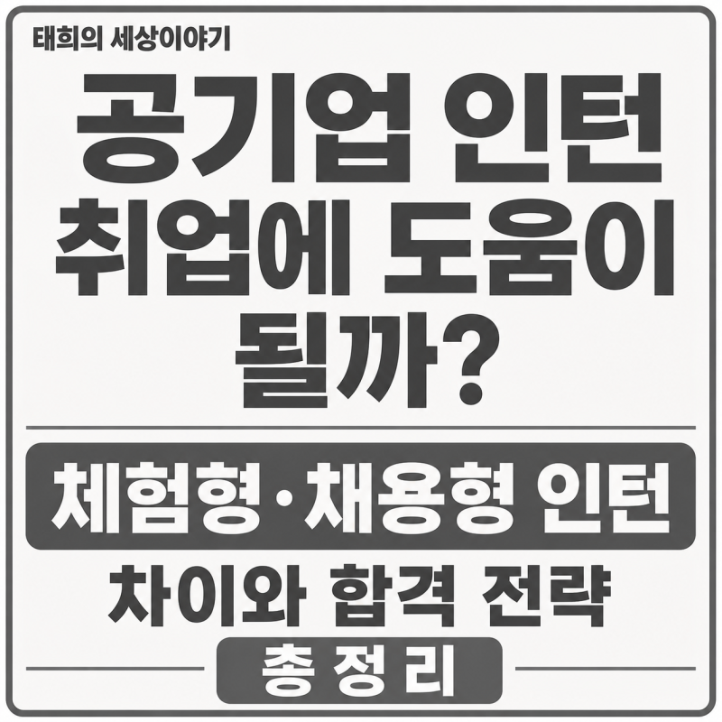 공기업 인턴이 취업에 도움이 될까?｜체험형·채용형 인턴 차이와 합격 전략