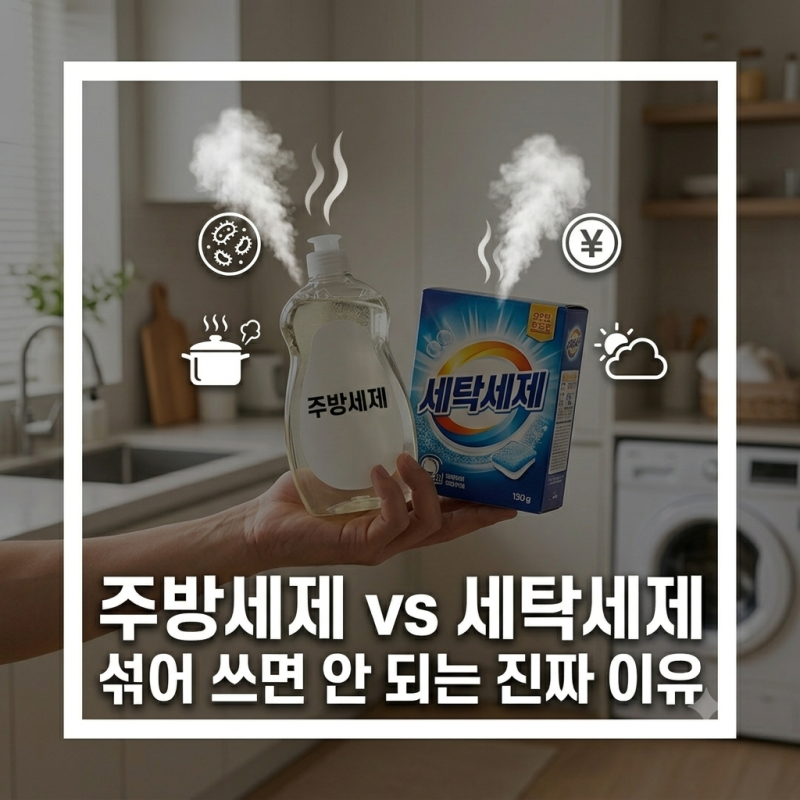 주방세제 vs 세탁세제, 같은 계면활성제인데 왜 따로 써야 할까 (법적 기준 정리)