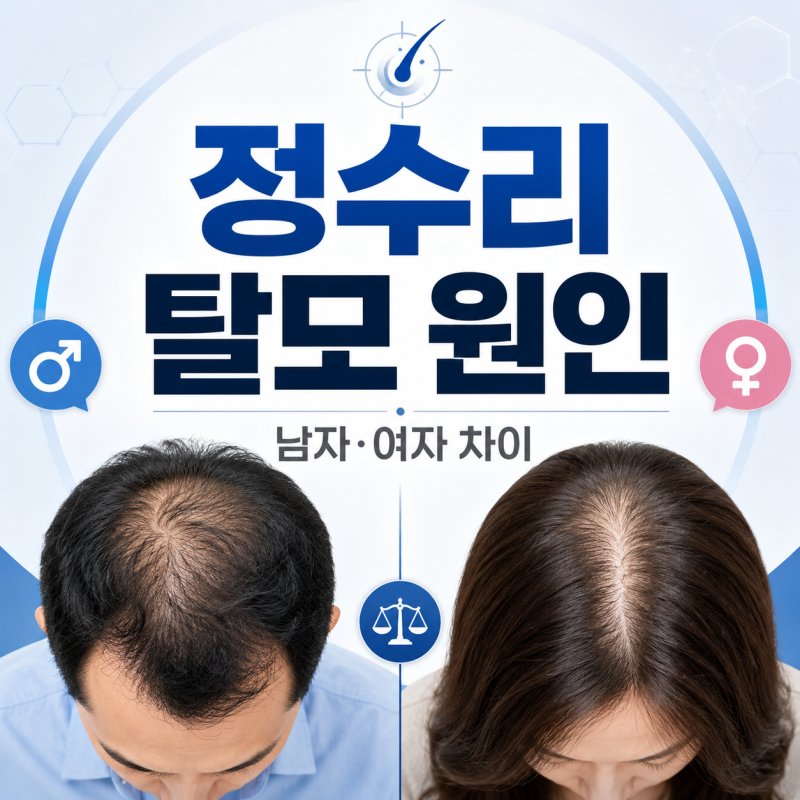 정수리 탈모 원인, 남자·여자에게 다르게 나타날까?