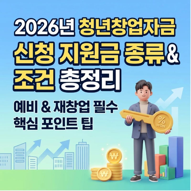 청년창업자금 신청 조건 및 지원금 종류 총정리 (예비 창업자, 재창업 포함)