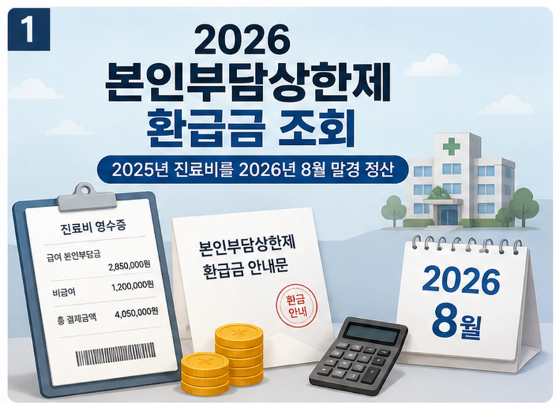 2026 본인부담상한제 환급금 조회｜89만~826만원 기준·지급일·신청방법