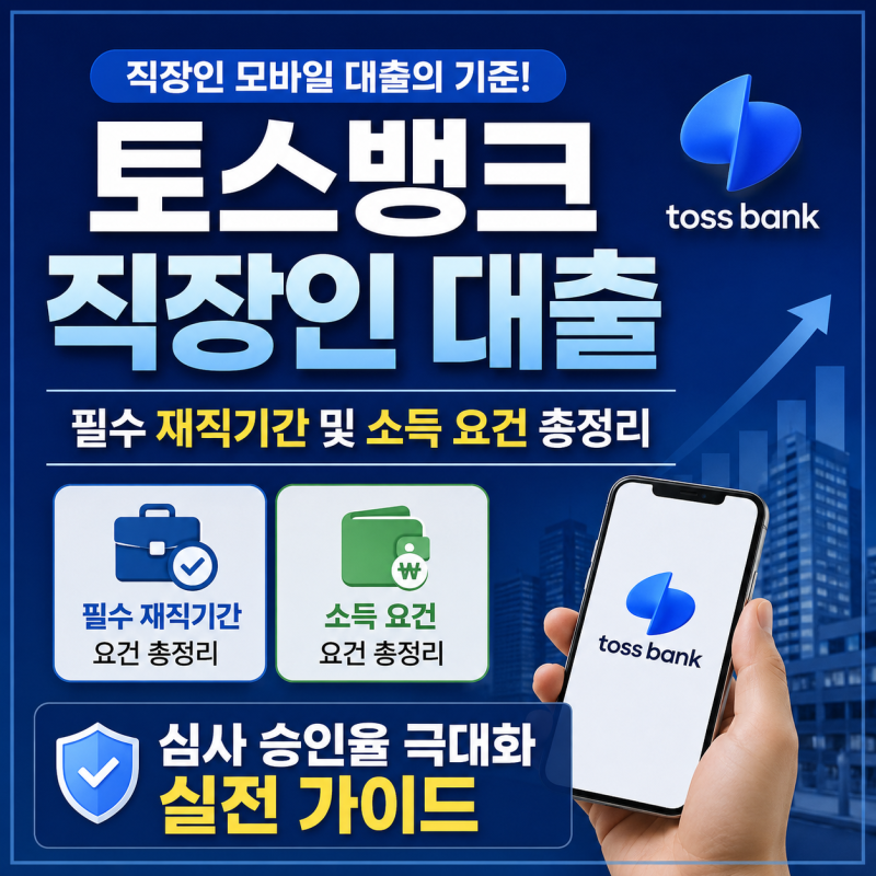 [금융 실무 백서] 직장인 모바일 대출의 기준! '토스뱅크 직장인 대출' 필수 재직기간 및 소득....