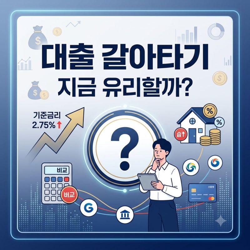 대출 갈아타기, 기준금리 2.75% 오른 지금 유리할까
