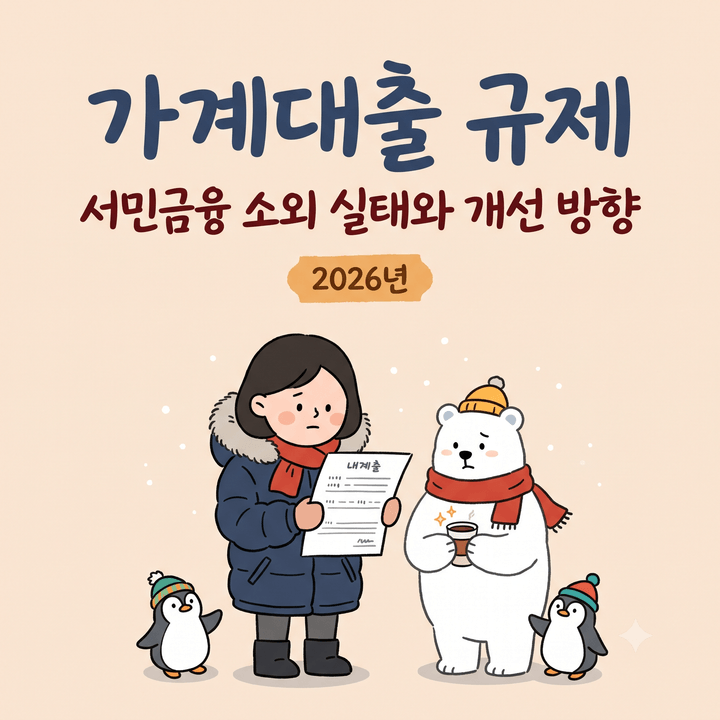 2026년 가계대출 규제 전환 논의, 양적 총량 규제가 낳은 서민 금융 소외 실태와 개선 방향