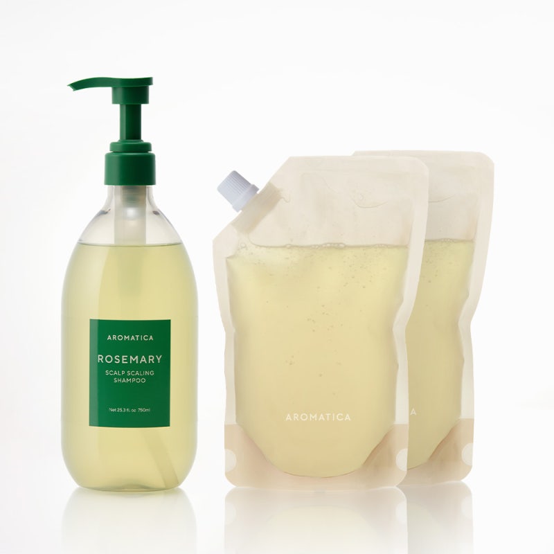 아로마티카 로즈마리 스칼프 스케일링 샴푸 750ML+리필500ML 2개 비건 탈모 기능성 가격 장단점 ....