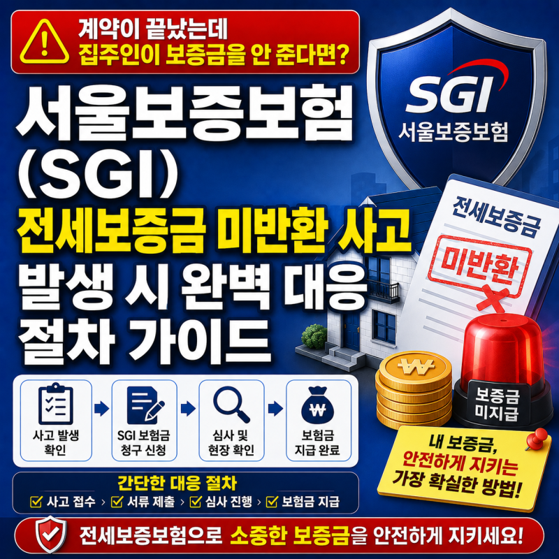 [부동산 안심 계약 백서] 계약이 끝났는데 집주인이 보증금을 안 준다면? 서울보증보험(SGI) ....