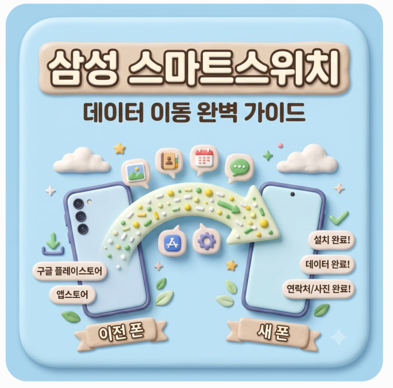 삼성 스마트스위치(smart switch) 사용법 앱 다운로드 설치 데이터 이동 전송 방법