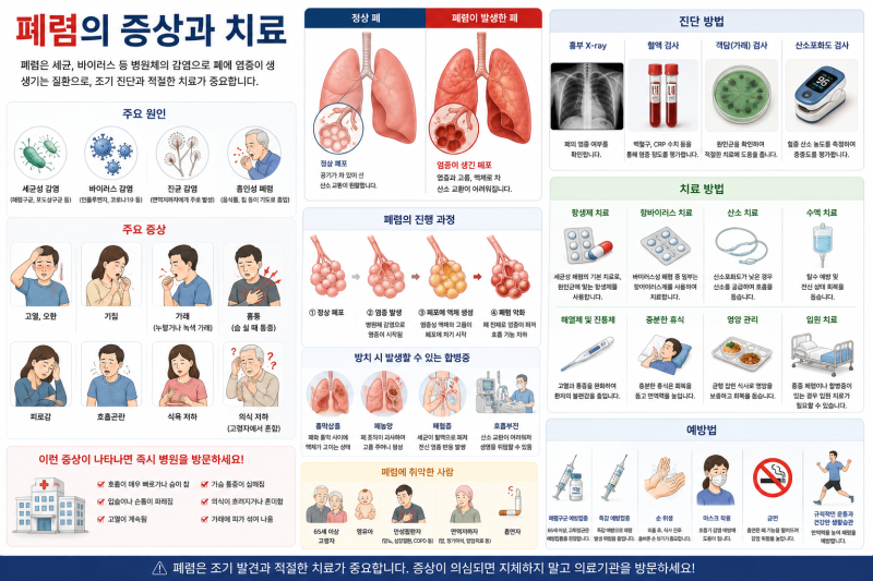 폐렴의 증상과 치료방법