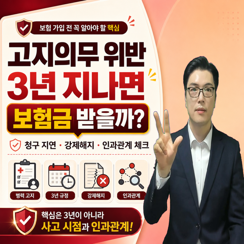 고지의무 위반, 3년 지나면 보험금 받을 수 있을까?
