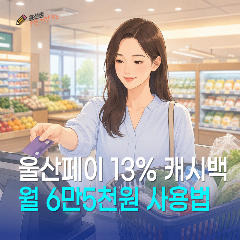 울산페이 13% 캐시백, 월 6만5천원 받는 사용법
