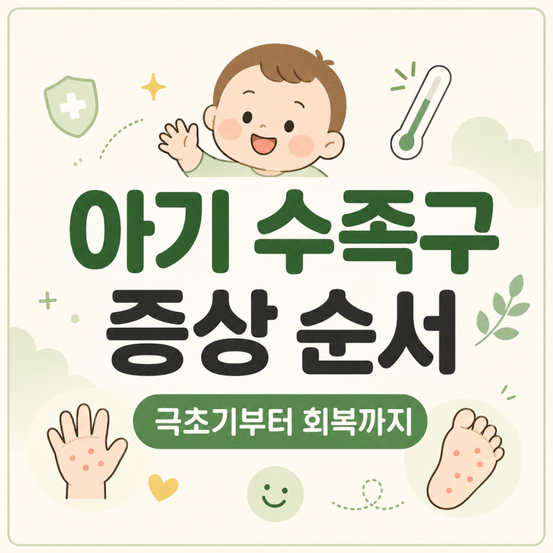 아기 수족구 증상 순서, 극초기 증상부터 물집 회복까지