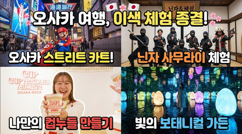 오사카 여행,이색 체험 베스트 4를 소개