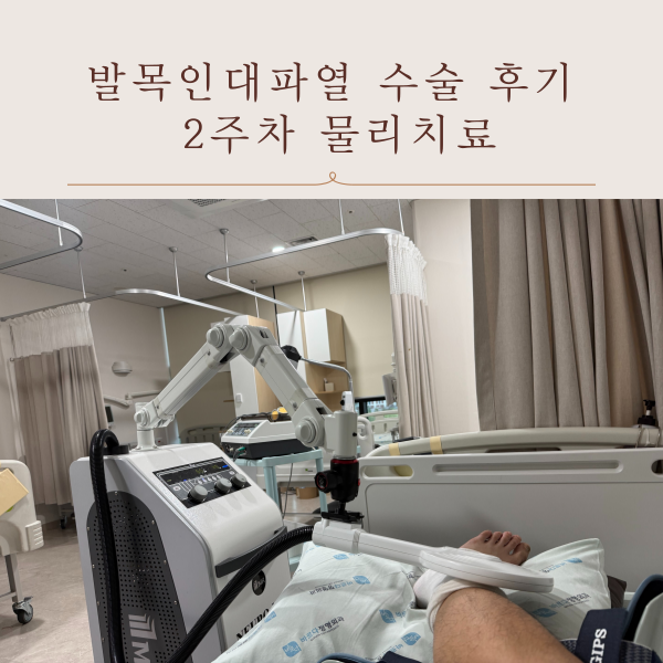 발목인대파열 수술 후기 2주차 물리치료
