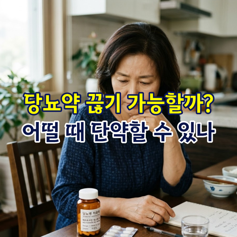 당뇨약 끊기 가능할까? 어떨 때 단약할 수 있나