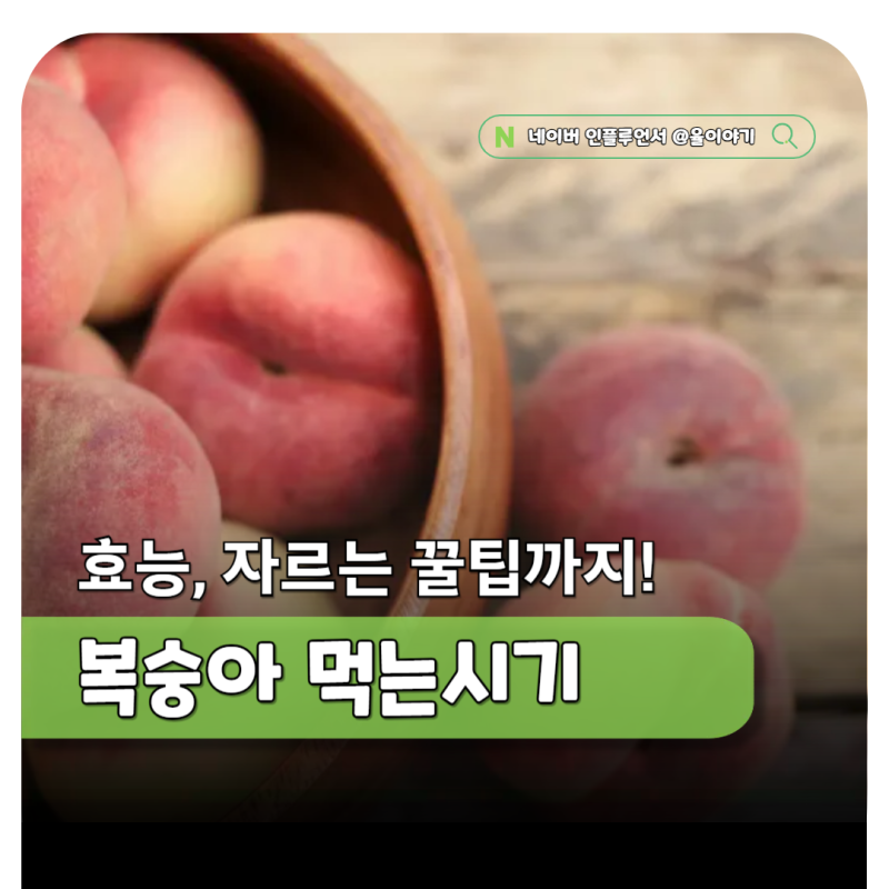 아기 복숭아 먹는시기 언제부터? 복숭아 효능과 자르는법
