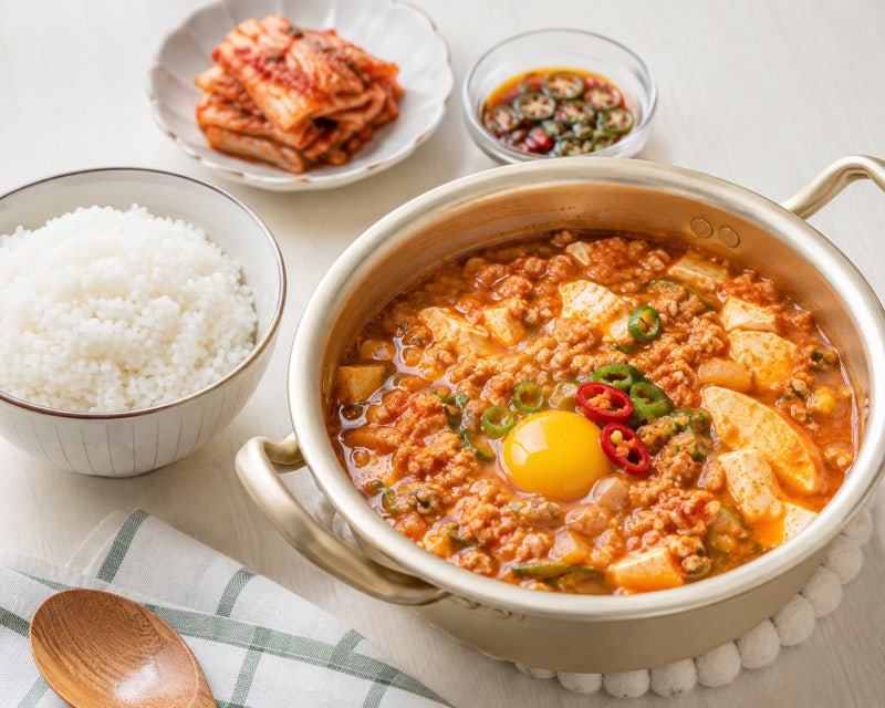 류수영 순두부찌개 비결은 스팸 순두부찌개