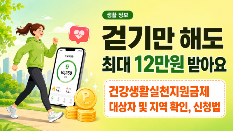건강생활실천지원금제 대상자 및 지역 확인, 신청법 총정리
