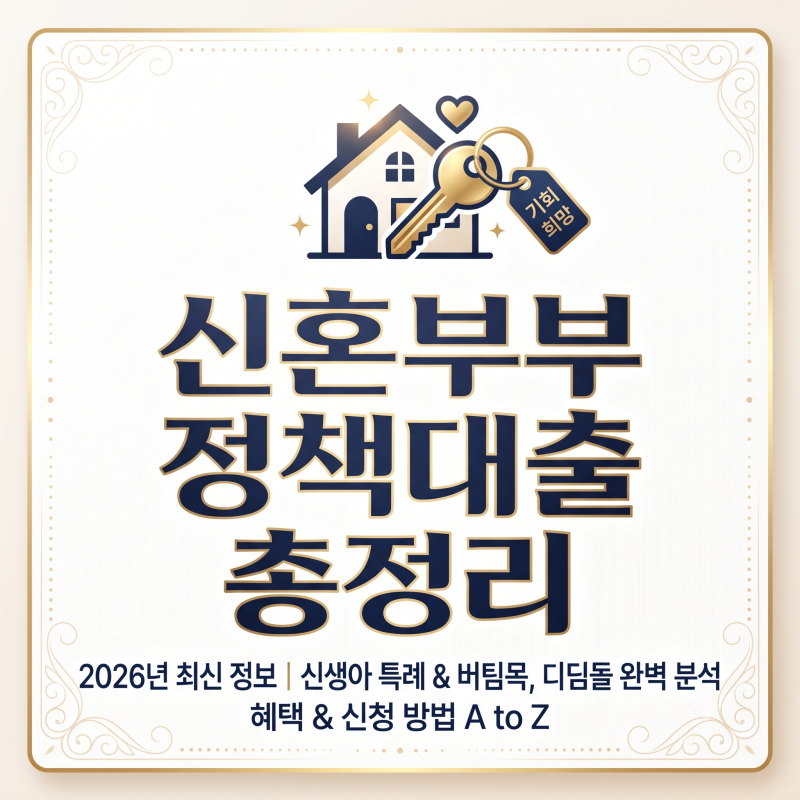 [부동산 도슨트 #3] 신혼부부 부동산 정책대출 완벽 총정리: 디딤돌·버팀목·신생아특례·보....