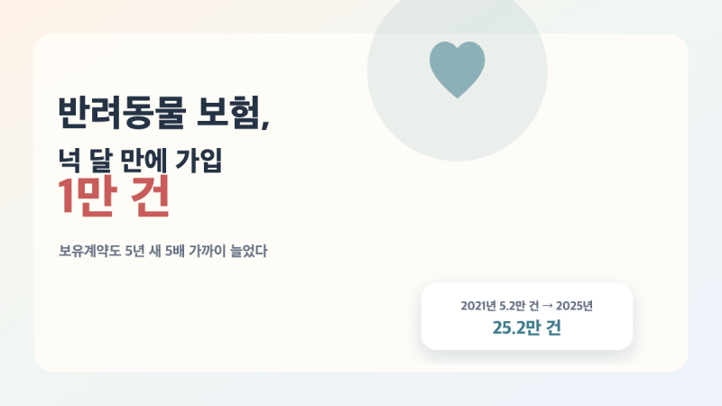 반려동물 보험, 넉 달 만에 가입 1만 건 넘었다