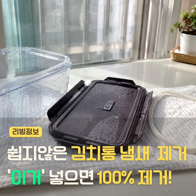 안 빠지는 김치통 냄새 제거, '이거' 넣었더니 100% 제거됐어요!