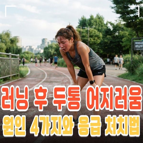 러닝 후 두통 어지러움 위험 신호일까? 원인 4가지와 응급 처치법