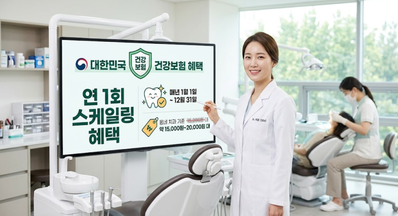 치과 가기 전 필수 체크! 연 1회 '스케일링 건강보험' 적용받고 치과 비용 확 줄이는 법