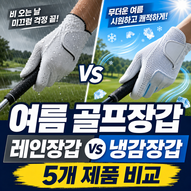 여름 골프장갑, 레인장갑 vs 냉감장갑 뭐가 나을까? 5개 제품 실사용 비교