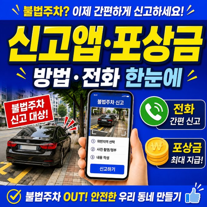 불법주차 신고 어플 앱과 전화번호 중 상황에 맞는 신고 방법은?(feat.불법주차 신고 포상금 ....