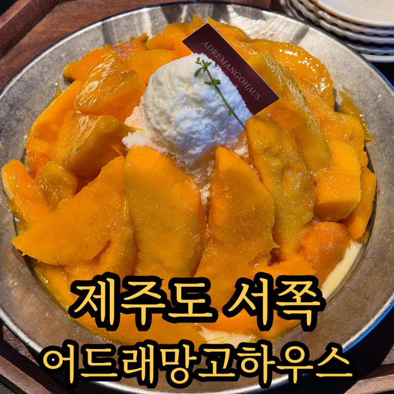 제주 애플망고빙수 맛집 '어드래망고하우스' 오설록 근처 제주도 서쪽 한경면 카페