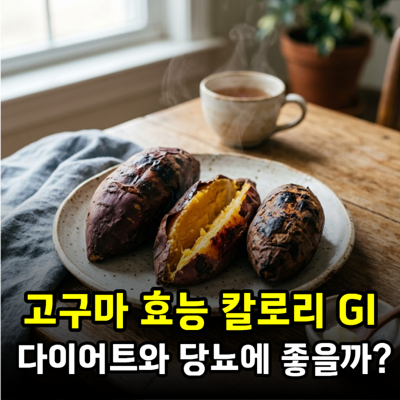 고구마 효능, 칼로리, 혈당지수(GI), 다이어트와 당뇨에 좋을까?