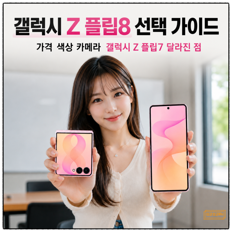 갤럭시 Z 플립8 가격 색상 카메라 플립7 달라진 점