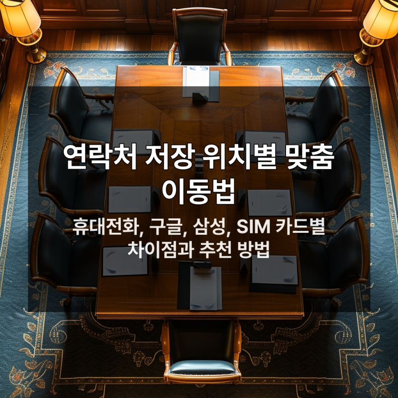 갤럭시 연락처 자동 동기화가 오히려 위험한 착각인 이유