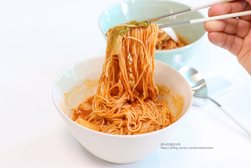김치 비빔국수 레시피 새콤달콤 이영자 비빔국수양념장 2인분 만드는법