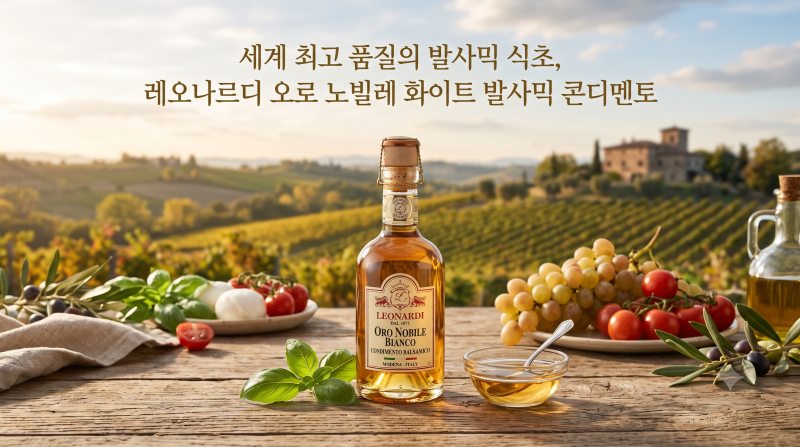 세계 최고 품질의 발사믹 식초, 레오나르디 오로 노빌레 화이트 발사믹 콘디멘토