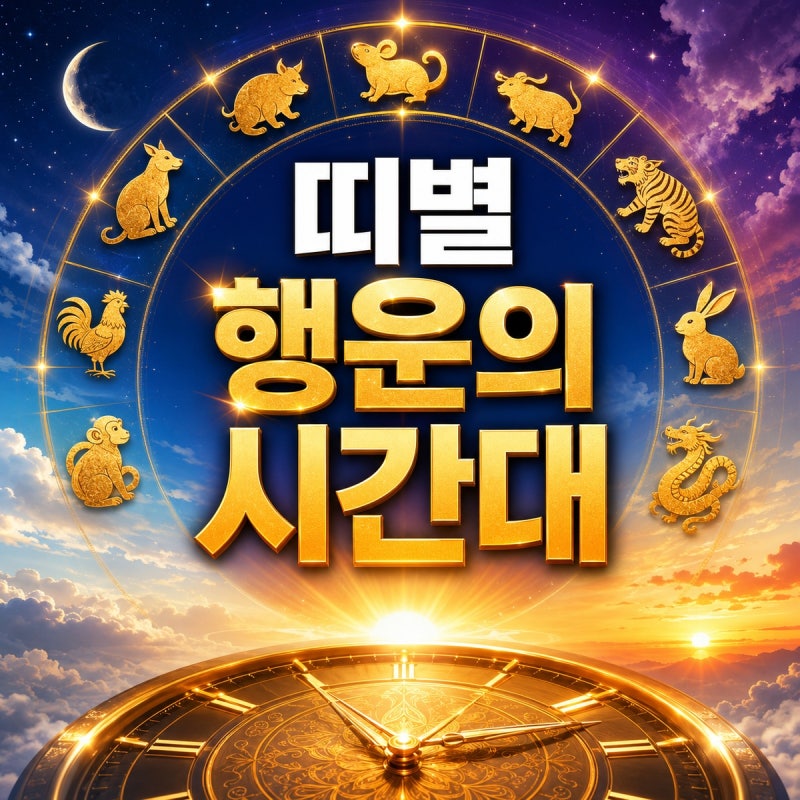 띠별 행운의 시간대｜중요한 일을 시작하기 좋은 때