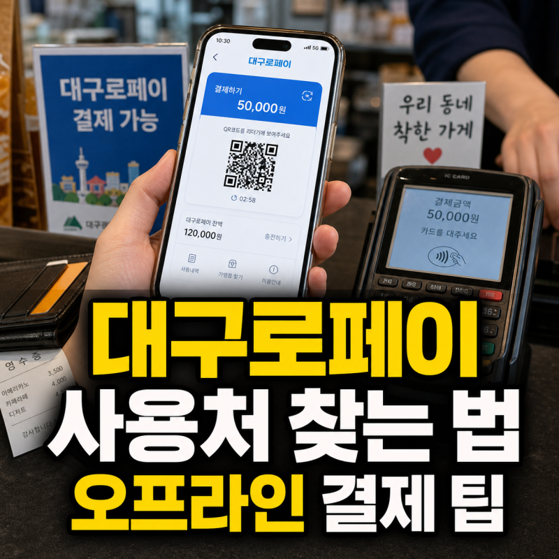 대구로페이 사용처 찾는 방법과 오프라인 결제 팁