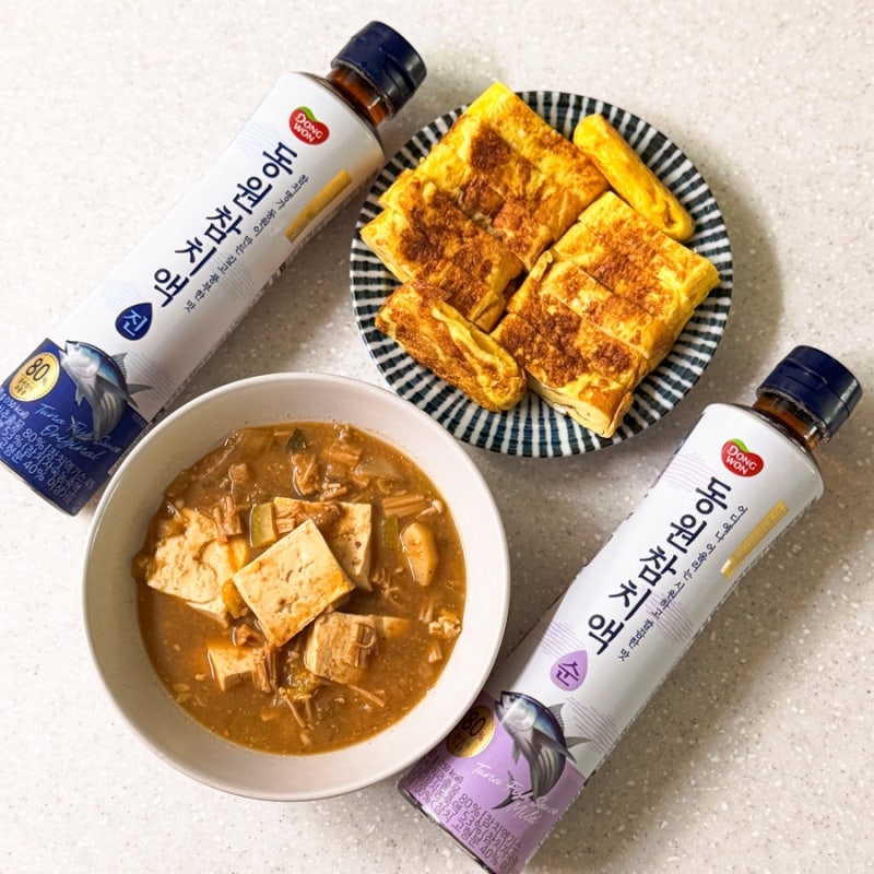친환경 동원 참치액 진 순 차이, 된장찌개와 계란말이 만들어본 후기