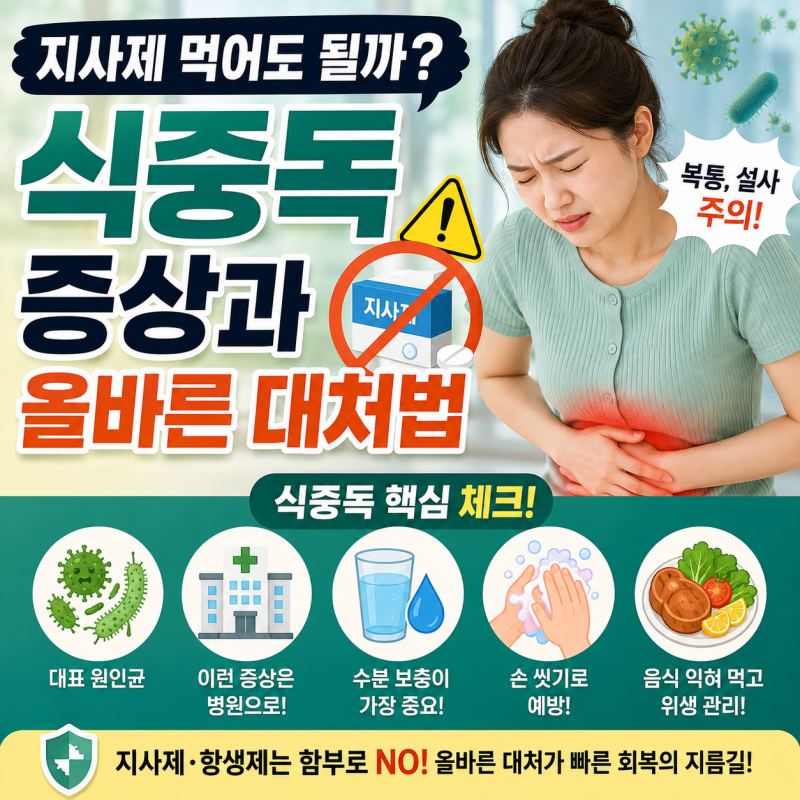 "지사제 먹어도 될까?" 식중독 증상과 올바른 대처법