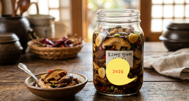 표고버섯 짱아지 레시피 만드는법