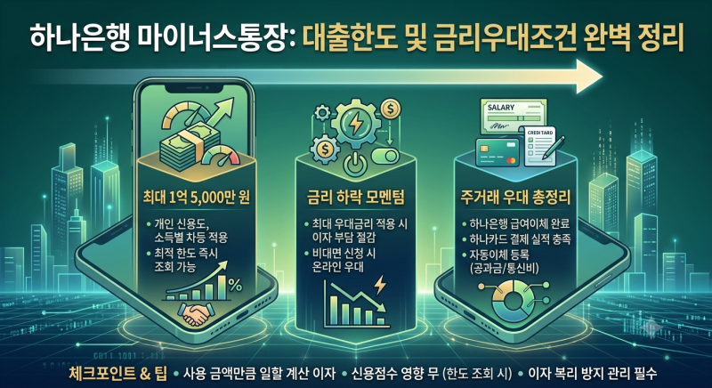 하나은행 마이너스통장 개설방법