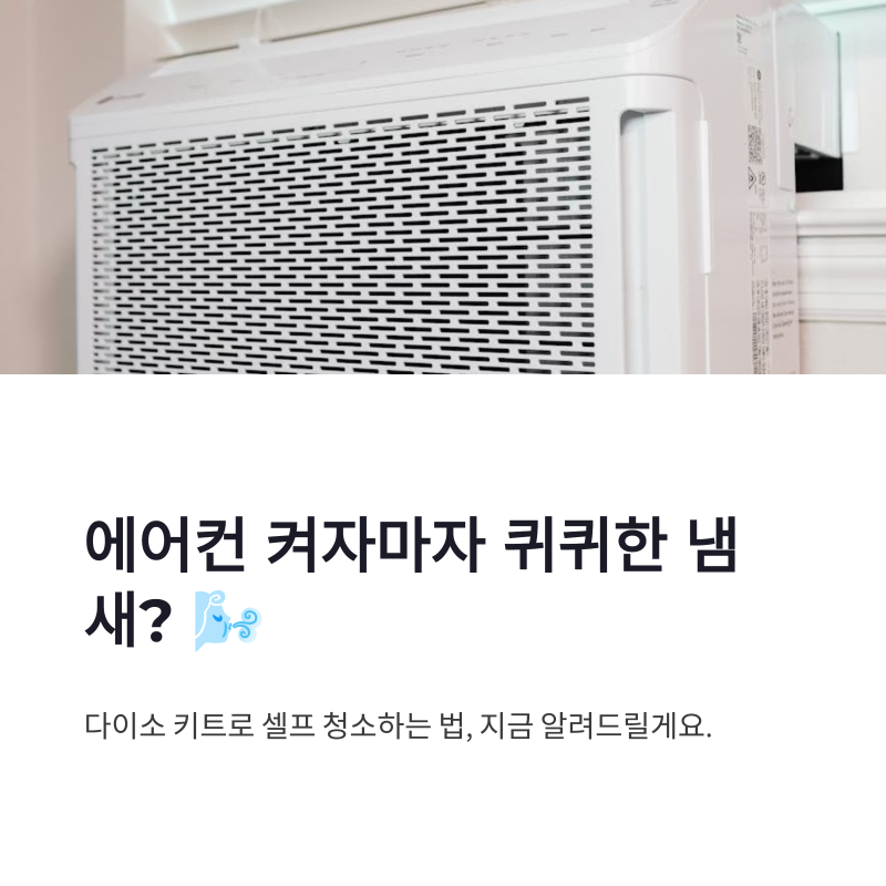 에어컨 셀프 청소 방법, 다이소 키트로 곰팡이 냄새 줄이기