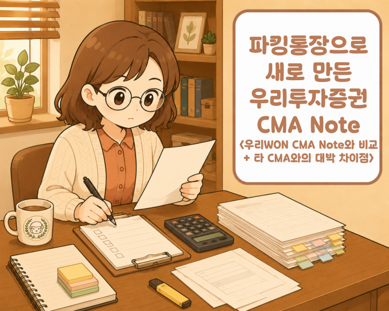 파킹 통장으로 새롭게 만든 우리투자증권 CMA Note <우리WON CMA Note와 비교 + 타 CMA와의 대박 차....