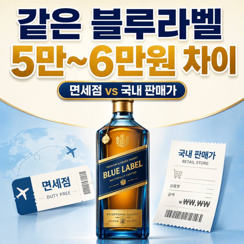 조니워커 블루라벨 가격, 면세점과 시중가 차이 따져보니