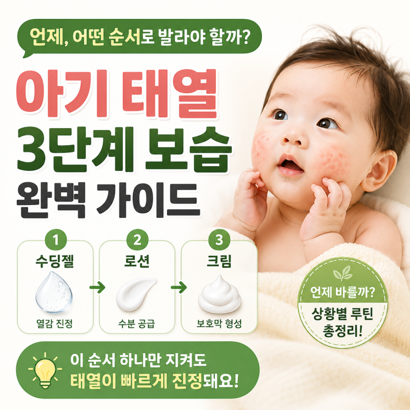 신생아 태열, 아기 로션·크림·수딩젤 언제 바를까? ｜ 더순해의 제형별 레이어링 가이드